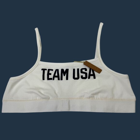 SKIMS Soft Lounge Bralette + Boy Short Set Team USA White 4X - Picture 2 of 11